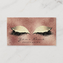 Ro Guld Peach Öga  Lash Glitter Makeup Tidsbeställning Kort