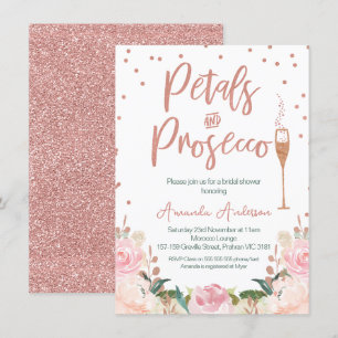 Ro Guld Petals Prosecco Möhippa Inbjudningar