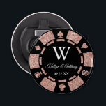 Ro Guld Poker Chip Casino Bröllopsfest-förmån för Flasköppnare<br><div class="desc">Fira i stil med trendiget poker chip flaska öppnare. Utformningen är enkel att anpassa med din egen formulering och din familj och dina vänner blir glada när de får denna fantastiska partiförmån.</div>
