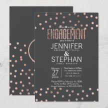 Ro Guld Polka dots och kol Grått Förlovning