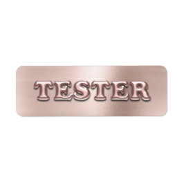 Ro Guld Powder Rosa 3D Tester Sample Contanter Returadress Etikett