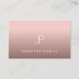 Ro Guld Professionell Modern Monogram-Elegant Visitkort