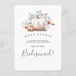 Ro Guld Pumpkin Fall Wedding Bridesmaid Frieri Inbjudningar
