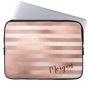 Ro Guld Rand, Namn eller Monogram Laptop Fodral