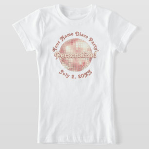Ro Guld Retro Disco Boll PERSONLIG T-Shirt