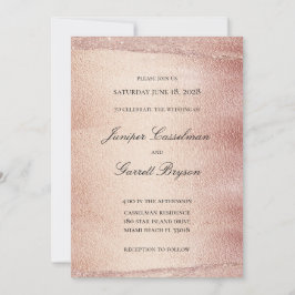 Ro Guld Rhapsody Bröllop Elegant  Sparkling Guld Inbjudningar