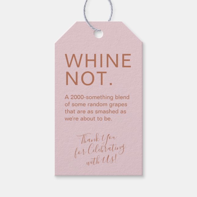 Ro Guld Rosa Birthday Funny Anpassningsbar Vin fav Presentetikett (Framsidan)