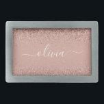 Ro Guld Rosa Black Glitter-skript, Monogram Girly<br><div class="desc">Ro Guld -  Rosa Gnistra Glitter Skript Monogram Namn Bälte Buckle. Detta gör perfekt studenten,  söt 16 16,  18,  21,  30,  40,  50,  60,  70,  80,  90:e,  100-årsdag,  bröllop,  möhippa,  årsdag,  babydusch eller bachelorette-gåva till någon som glam lyx och chic stilar.</div>