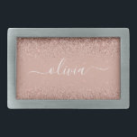 Ro Guld Rosa Black Glitter-skript, Monogram Girly<br><div class="desc">Ro Guld -  Rosa Gnistra Glitter Skript Monogram Namn Bälte Buckle. Detta gör perfekt studenten,  söt 16 16,  18,  21,  30,  40,  50,  60,  70,  80,  90:e,  100-årsdag,  bröllop,  möhippa,  årsdag,  babydusch eller bachelorette-gåva till någon som glam lyx och chic stilar.</div>