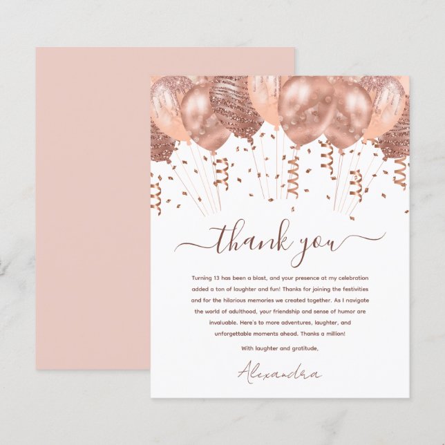 Ro Guld Rosa Buboner 13:e Födelsedagsfesten (Fram/baksida)