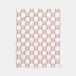 Ro Guld Rosa Checkerboard Mönster Fleecefilt