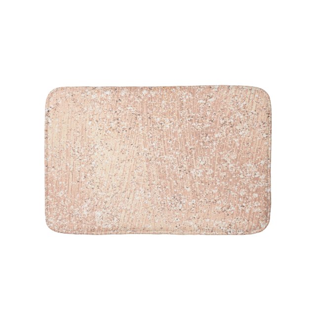 Ro Guld  Rosa Crystal Glass Lux Glitter Badrumsmatta (Framsidan)