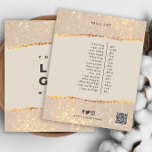 Ro guld rosa elegant modern gigantisk pris QR-kod Flygblad<br><div class="desc">Ro guld Black and rosa glitter elegant,  modern gigantisk pris QR-kodmärkning,  affärsdesign.</div>
