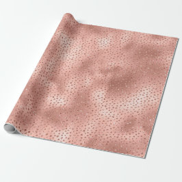 Ro Guld Rosa Glam Glitter Dots Presentpapper