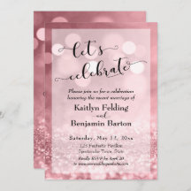 Ro Guld Rosa Glitter Bokeh, , Låt oss firande