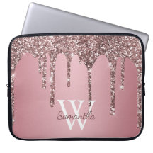Ro Guld Rosa Glitter Drives Gnistra Monogram Namn