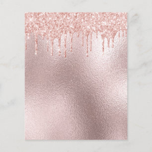 Ro guld rosa glitter droppar pappra lakan