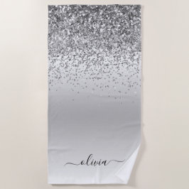 Ro Guld - Rosa Glitter Metall Monogram Namn