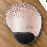 Ro Guld -  Rosa Glitter Metall Monogram Namn Gel Musmatta<br><div class="desc">Ro Guld -  Rosan Faux Foil Metallic Gnistra Glitter Brushed Metall Monogram Namn och Initial Mousepad (Mouse Pad). Det gör perfekten söt 16-årsjubileum,  bröllop,  möhippa,  årsdag,  babydusch eller bachelorette-fest för någon som glam lyxen och chic stilar i kärlek.</div>