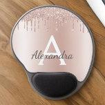 Ro Guld -  Rosa Glitter Metall Monogram Namn Gel Musmatta<br><div class="desc">Ro Guld -  Rosan Faux Foil Metallic Gnistra Glitter Brushed Metall Monogram Namn och Initial Mousepad (Mouse Pad). Det gör perfekten söt 16-årsjubileum,  bröllop,  möhippa,  årsdag,  babydusch eller bachelorette-fest för någon som glam lyxen och chic stilar i kärlek.</div>