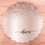 Ro Guld -  Rosa Glitter Metall Monogram Namn Underlägg Papper<br><div class="desc">Ro Guld -  Rosa Faux Foil Metallic Gnistra Glitter Brushed Metall Monogram Namn Papper Underlägg. Det gör perfekt studenten,  födelsedag,  bröllop,  möhippa,  årsdag,  babydusch eller bachelorette-fest till någon som glam lyx och chic stilar.</div>