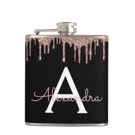 Ro Guld -  Rosa Glitter Monogram Namn Fickplunta