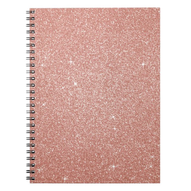 Ro Guld -  Rosa Glitter och Gnistra Anteckningsbok (Framsidan)