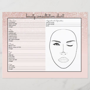Ro Guld Rosa Glitter Ombre Beauty Consultation