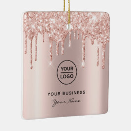 Ro Guld Rosa Glitter-pålagor, jultomte Julgransprydnad Keramik