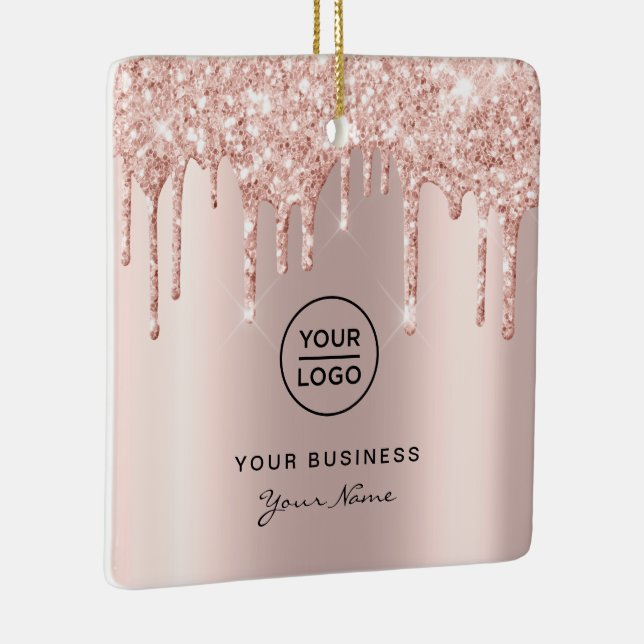 Ro Guld Rosa Glitter-pålagor, jultomte Julgransprydnad Keramik (Höger)