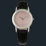 Ro Guld  Rosa Glitter Script Monogram Girly Armbandsur<br><div class="desc">Ro Guld -  Rosa Gnistra Glitter Skript Monogram Namn Watch. Det gör perfekt studenten,  födelsedag,  bröllop,  möhippa,  årsdag,  babydusch eller bachelorette-fest till någon som glam lyx och chic stilar.</div>