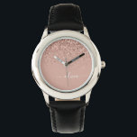 Ro Guld  Rosa Glitter Script Monogram Girly Armbandsur<br><div class="desc">Ro Guld -  Rosa Gnistra Glitter Skript Monogram Namn Watch. Det gör perfekten söt 16-årsjubileum,  bröllop,  möhippa,  årsdag,  babydusch eller bachelorette-fest för någon som glam lyxen och chic stilar i kärlek.</div>