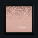 Ro Guld  Rosa Glitter Skriptmonogram Minnesask<br><div class="desc">Ro Guld -  Rosa Gnistra Glitter skriver Monogram Namn Jewelry KeepVII Box. Det gör perfekt studenten,  födelsedag,  bröllop,  möhippa,  årsdag,  babydusch eller bachelorette-fest till någon som glam lyx och chic stilar.</div>
