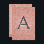 Ro Guld Rosa Gnistra Glitter 50:e Födelsedagsfeste Inbjudningar<br><div class="desc">Ro Guld -  Rosa Gnistra Glitter Girly Födelsedagsfest Monogram Namn och första 50 Födelsedagsfest inbjudan. Denna 50-dagarsinbjudan är perfekt för Ro Guld Gnistra Glitter Girly Party att tittar fira i Rosa ros Guld. Anpassade matchande produkter kan på begäran skapas av Designer.</div>