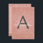 Ro Guld Rosa Gnistra Glitter 50:e Födelsedagsfeste Inbjudningar<br><div class="desc">Ro Guld -  Rosa Gnistra Glitter Girly Födelsedagsfest Monogram Namn och första 50 Födelsedagsfest inbjudan. Denna 50-dagarsinbjudan är perfekt för Ro Guld Gnistra Glitter Girly Party att tittar fira i Rosa ros Guld. Anpassade matchande produkter kan på begäran skapas av Designer.</div>