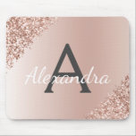 Ro Guld - Rosa Gnistra Glitter Monogram Namn Musmatta<br><div class="desc">Rosa - Gnistran Ro Faux och Monogram Namn och Monogram Mouse Pad från Glitter. Denna lyxiga chic,  gigantisk,  Mousepad,  är perfekt för hemmet eller kontoret och skulle vara en perfekt gåva till en student eller medarbetare. Kontakta designern om du vill ha matchande artiklar.</div>