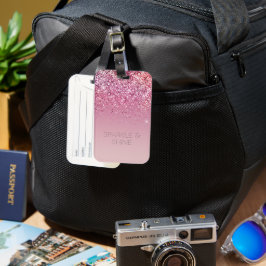 Ro Guld Rosa Guld Glitter Gnistra Bagagebricka