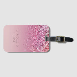 Ro Guld Rosa Guld Glitter Gnistra Bagagebricka