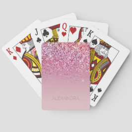 Ro Guld Rosa Guld Glitter Gnistra Casinokort
