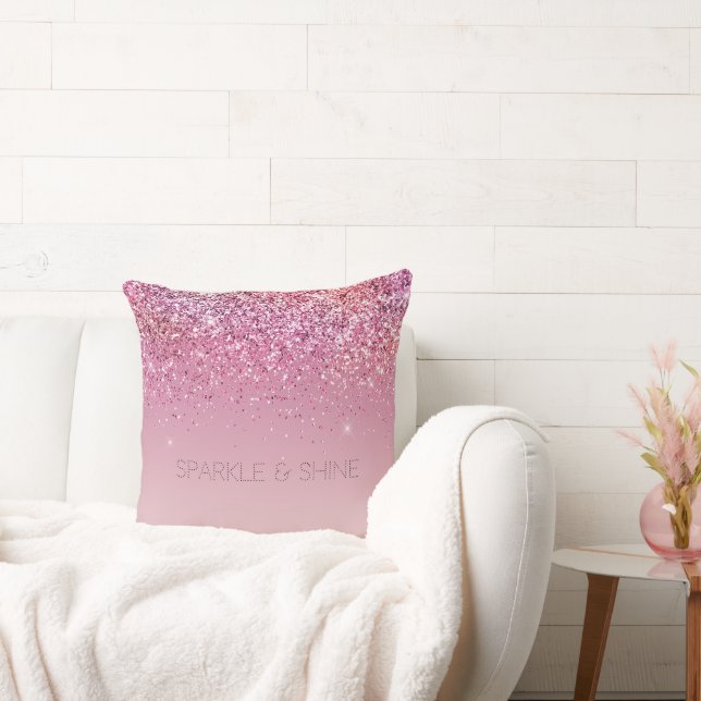 Ro Guld Rosa Guld Glitter Gnistra Kudde (Soffa)