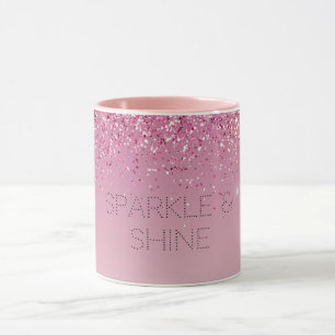 Ro Guld Rosa Guld Glitter Gnistra Mugg