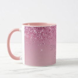 Ro Guld Rosa Guld Glitter Gnistra Mugg