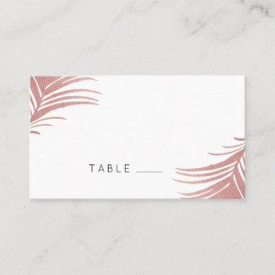 Ro Guld Rosa Handflatan Löv Tropical Place Card Placeringskort