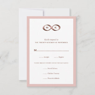 Ro Guld Rosa Infinity Hand Clasp Bröllop OSA Ca Kort