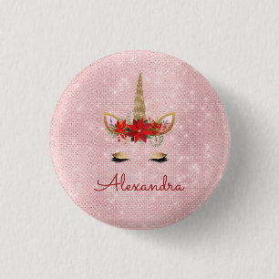 Ro Guld - Rosa - Julenmajs, Monogram Knapp