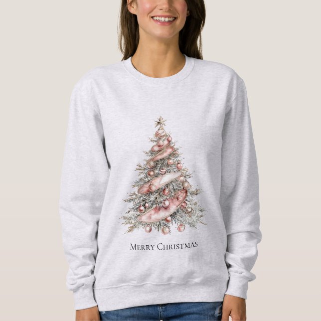 Ro Guld Rosa Julgran T Shirt (Framsida)