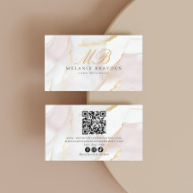 Ro Guld Rosa Marble Monogram QR-kod