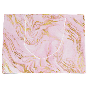Ro Guld  Rosa Marble White Abstrakt Glam