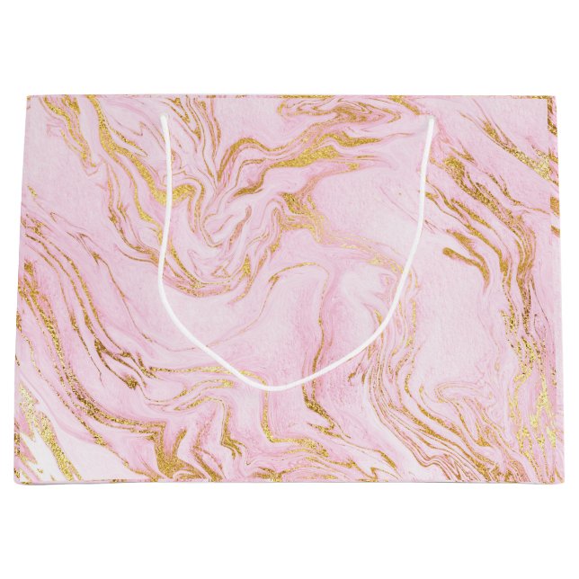 Ro Guld  Rosa Marble White Abstrakt Glam (Framsidan)