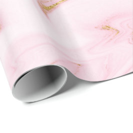 Ro Guld Rosa Marble White Abstrakt Metall Presentpapper